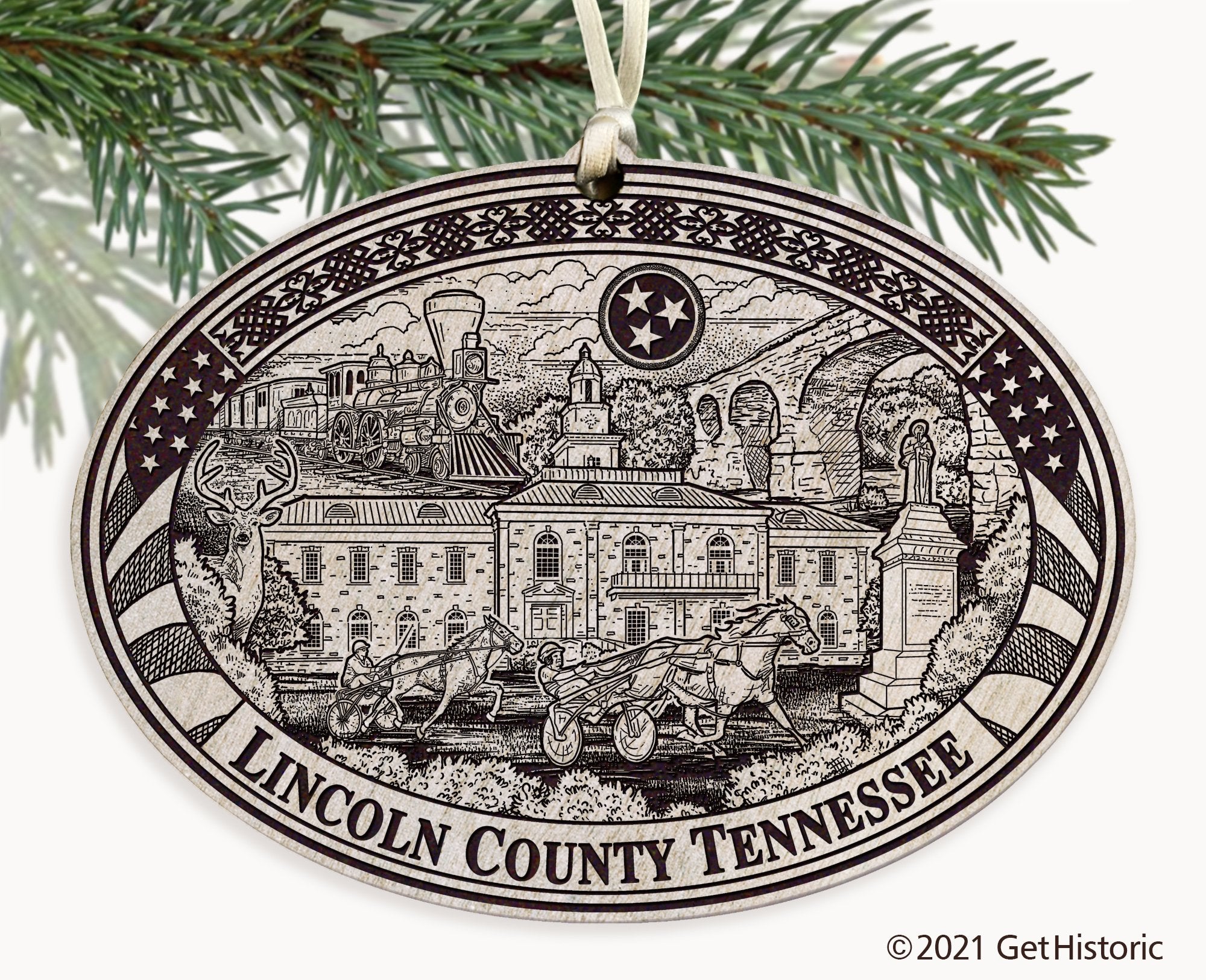 Lincoln County Tennessee Engraved Ornament