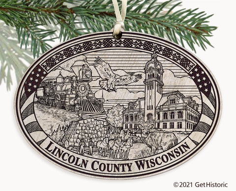 Lincoln County Wisconsin Engraved Ornament
