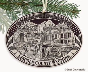 Lincoln County Wyoming Engraved Ornament