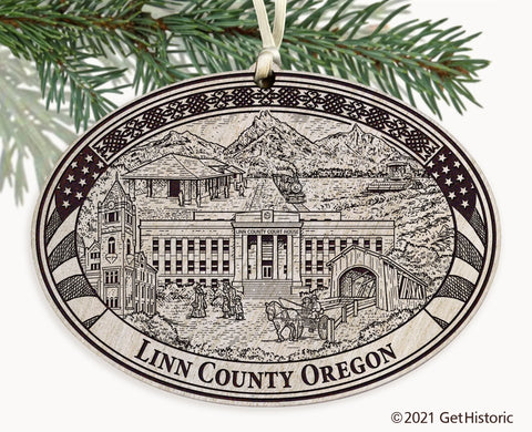 Linn County Oregon Engraved Ornament