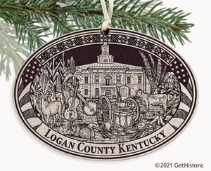 Logan County Kentucky Engraved Ornament
