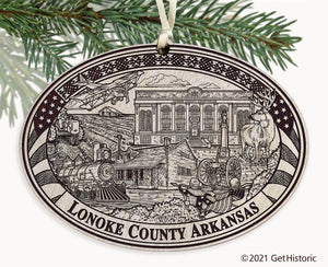 Lonoke County Arkansas Engraved Ornament