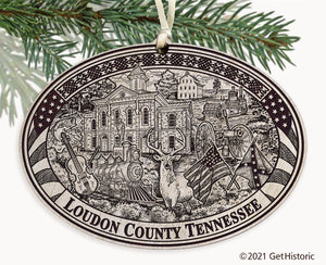 Loudon County Tennessee Engraved Ornament