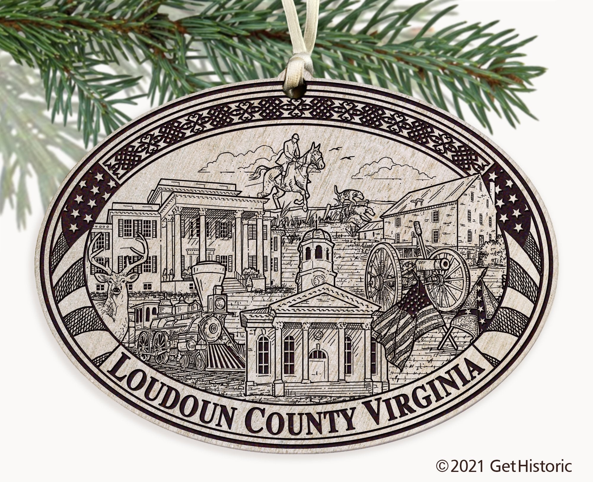 Loudoun County Virginia Engraved Ornament