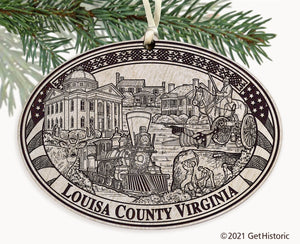 Louisa County Virginia Engraved Ornament