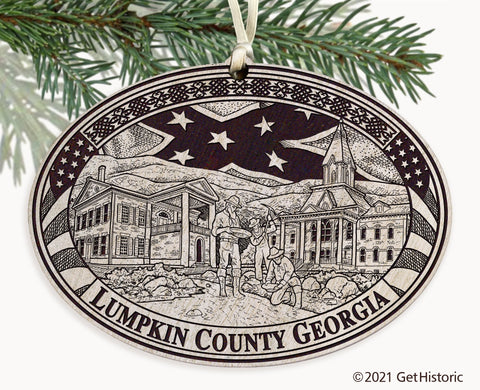 Lumpkin County Georgia Engraved Ornament