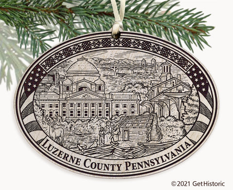 Luzerne County Pennsylvania Engraved Ornament