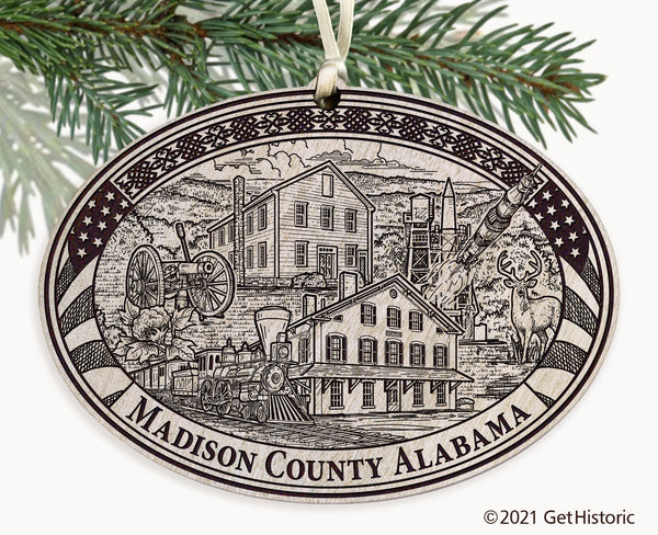 Madison County Alabama Engraved Ornament