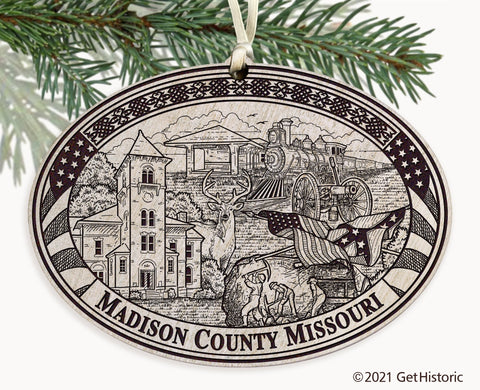 Madison County Missouri Engraved Ornament