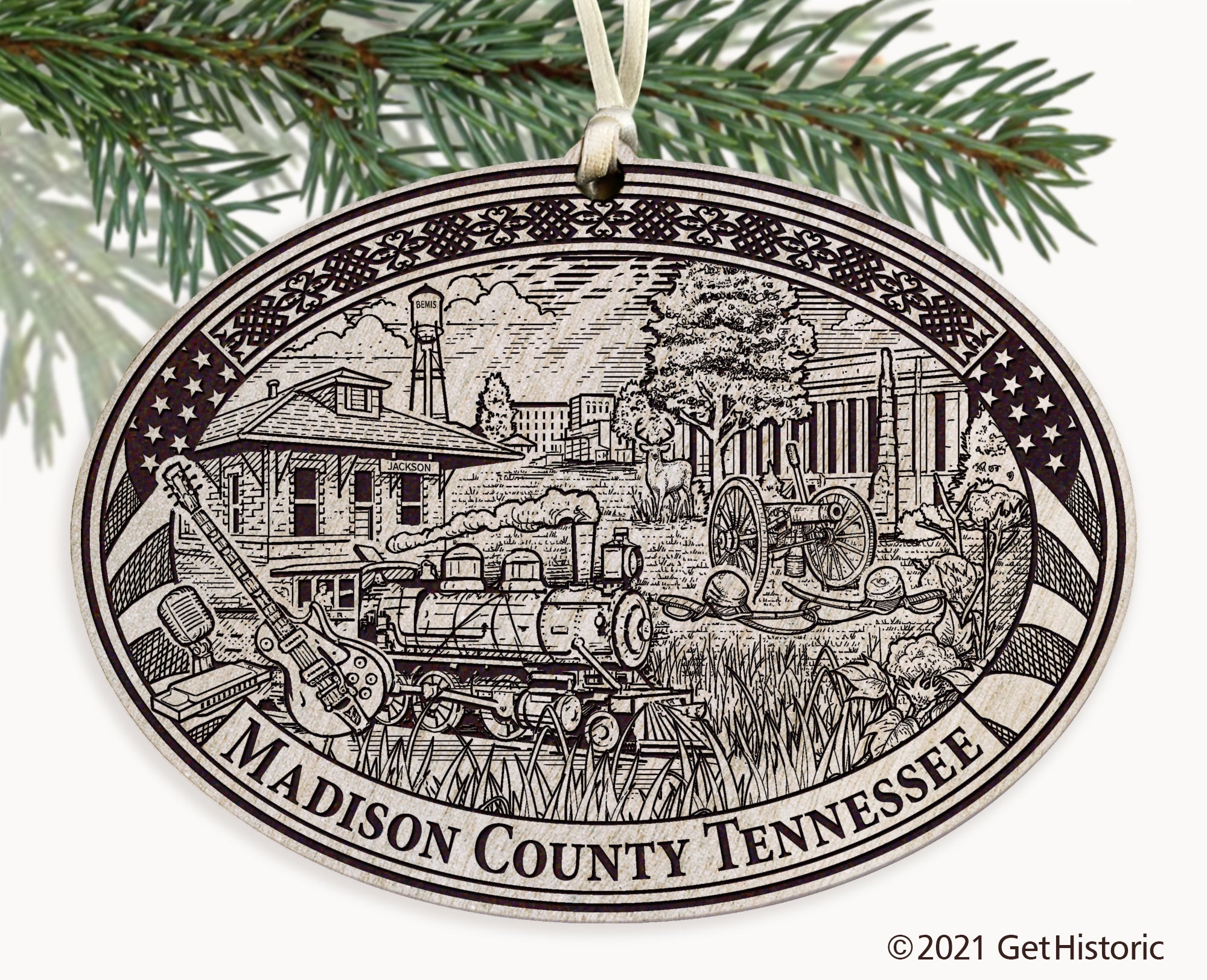 Madison County Tennessee Engraved Ornament