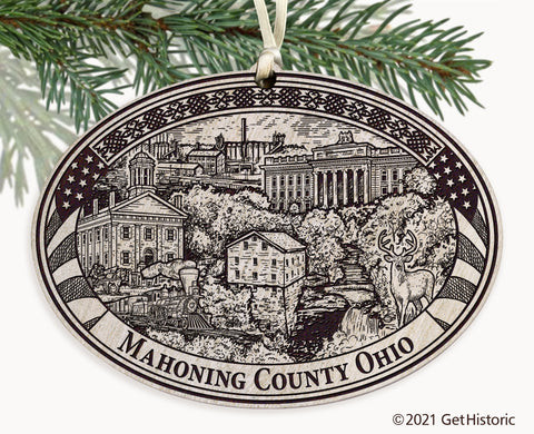 Mahoning County Ohio Engraved Ornament