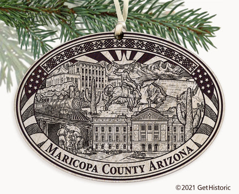 Maricopa County Arizona Engraved Ornament