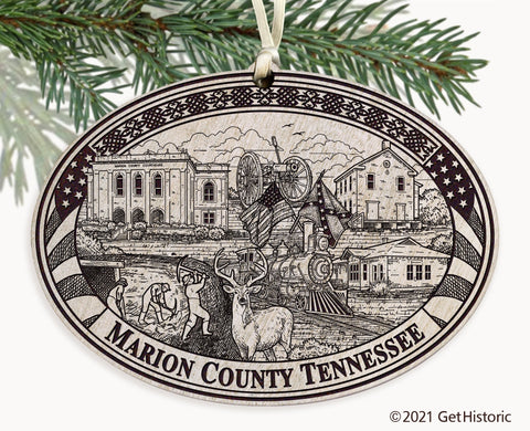 Marion County Tennessee Engraved Ornament