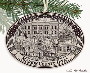 Marion County Texas Engraved Ornament