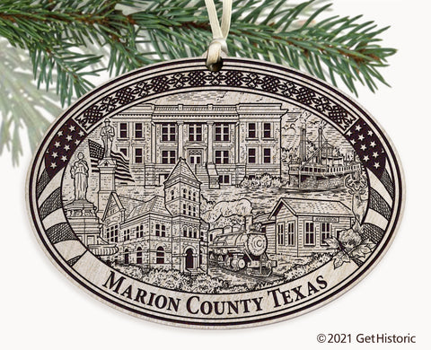 Marion County Texas Engraved Ornament