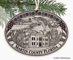 Martin County Florida Engraved Ornament