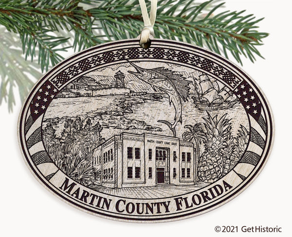 Martin County Florida Engraved Ornament