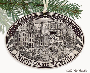Martin County Minnesota Engraved Ornament