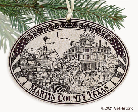 Martin County Texas Engraved Ornament
