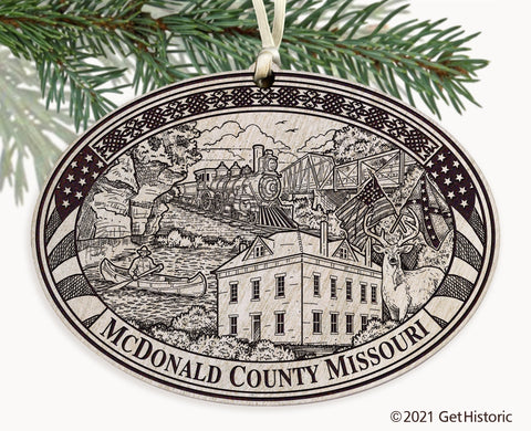 McDonald County Missouri Engraved Ornament