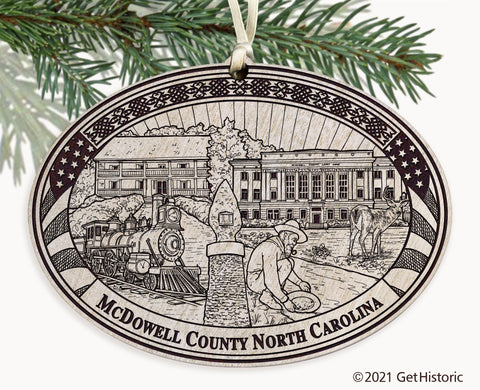 McDowell County North Carolina Engraved Ornament