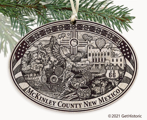 McKinley County New Mexico Engraved Ornament