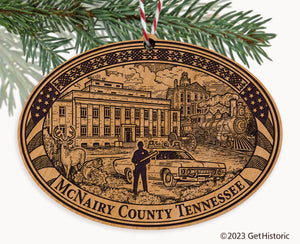 McNairy County Tennessee Engraved Natural Ornament
