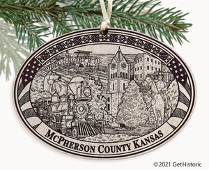 McPherson County Kansas Engraved Ornament