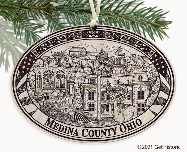 Medina County Ohio Engraved Ornament