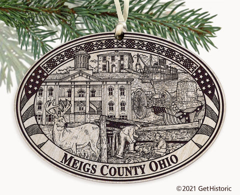 Meigs County Ohio Engraved Ornament