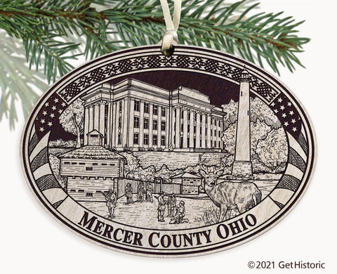 Mercer County Ohio Engraved Ornament