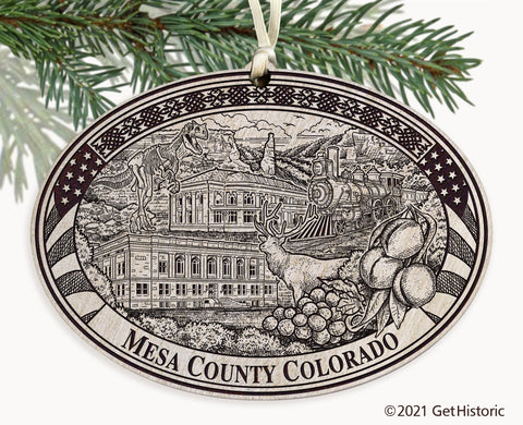 Mesa County Colorado Engraved Ornament