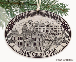 Miami County Ohio Engraved Ornament