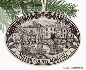 Miller County Missouri Engraved Ornament