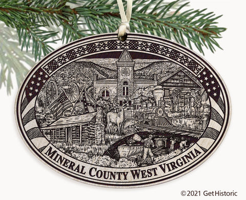Mineral County West Virginia Engraved Ornament