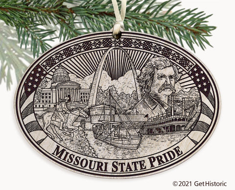 Missouri State Engraved Ornament