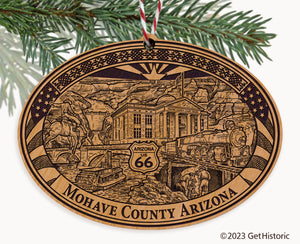 Mohave County Arizona Engraved Natural Ornament
