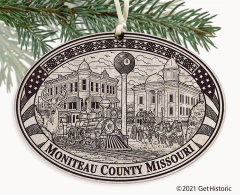 Moniteau County Missouri Engraved Ornament