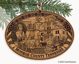Monroe County Tennessee Engraved Natural Ornament