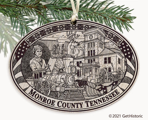 Monroe County Tennessee Engraved Ornament