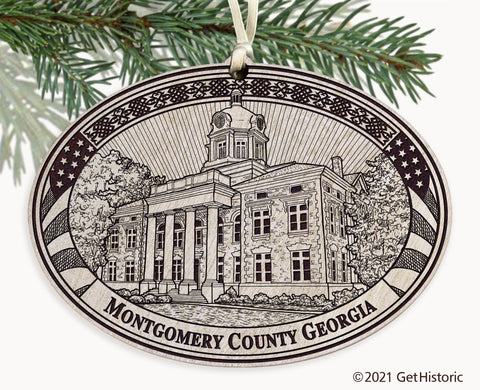 Montgomery County Georgia Engraved Ornament