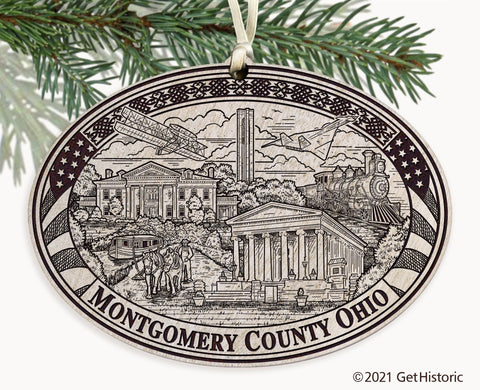 Montgomery County Ohio Engraved Ornament
