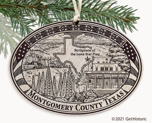Montgomery County Texas Engraved Ornament