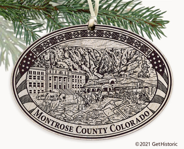 Montrose County Colorado Engraved Ornament