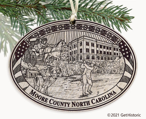Moore County North Carolina Engraved Ornament