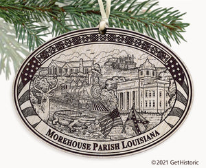 Morehouse Parish Louisiana Engraved Ornament