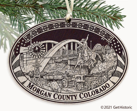 Morgan County Colorado Engraved Ornament