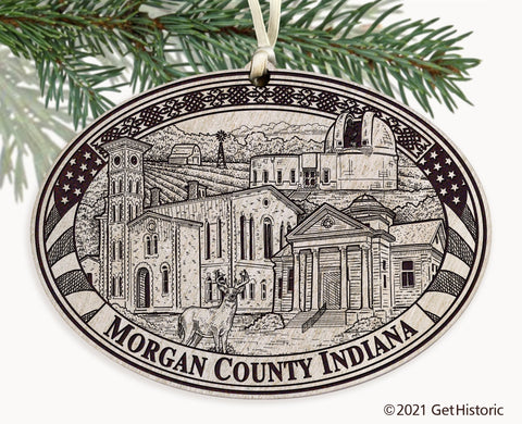 Morgan County Indiana Engraved Ornament