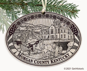 Morgan County Kentucky Engraved Ornament