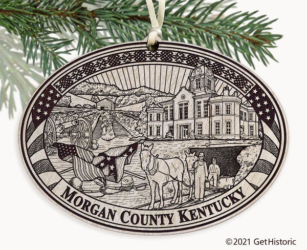 Morgan County Kentucky Engraved Ornament